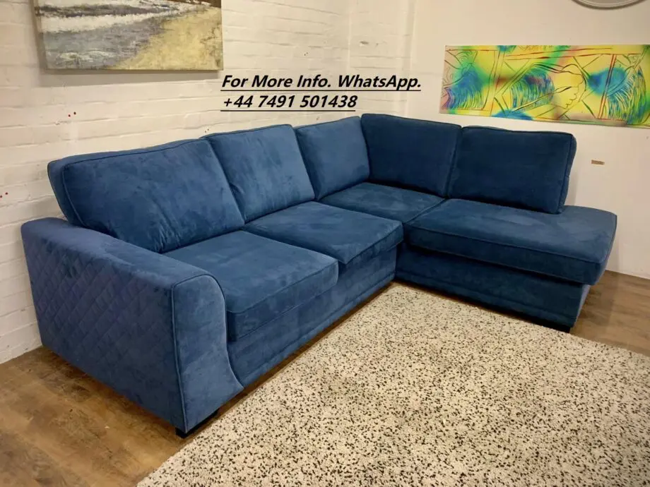 Blue Sectional Corner Sofa - Cash On Delivery
