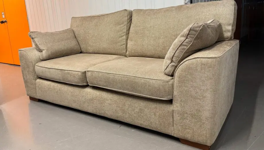 Next Mink 3x Settee Sofa & 2x Settee Sofa / 3+2 Seater Sofa Set With High back Cushions