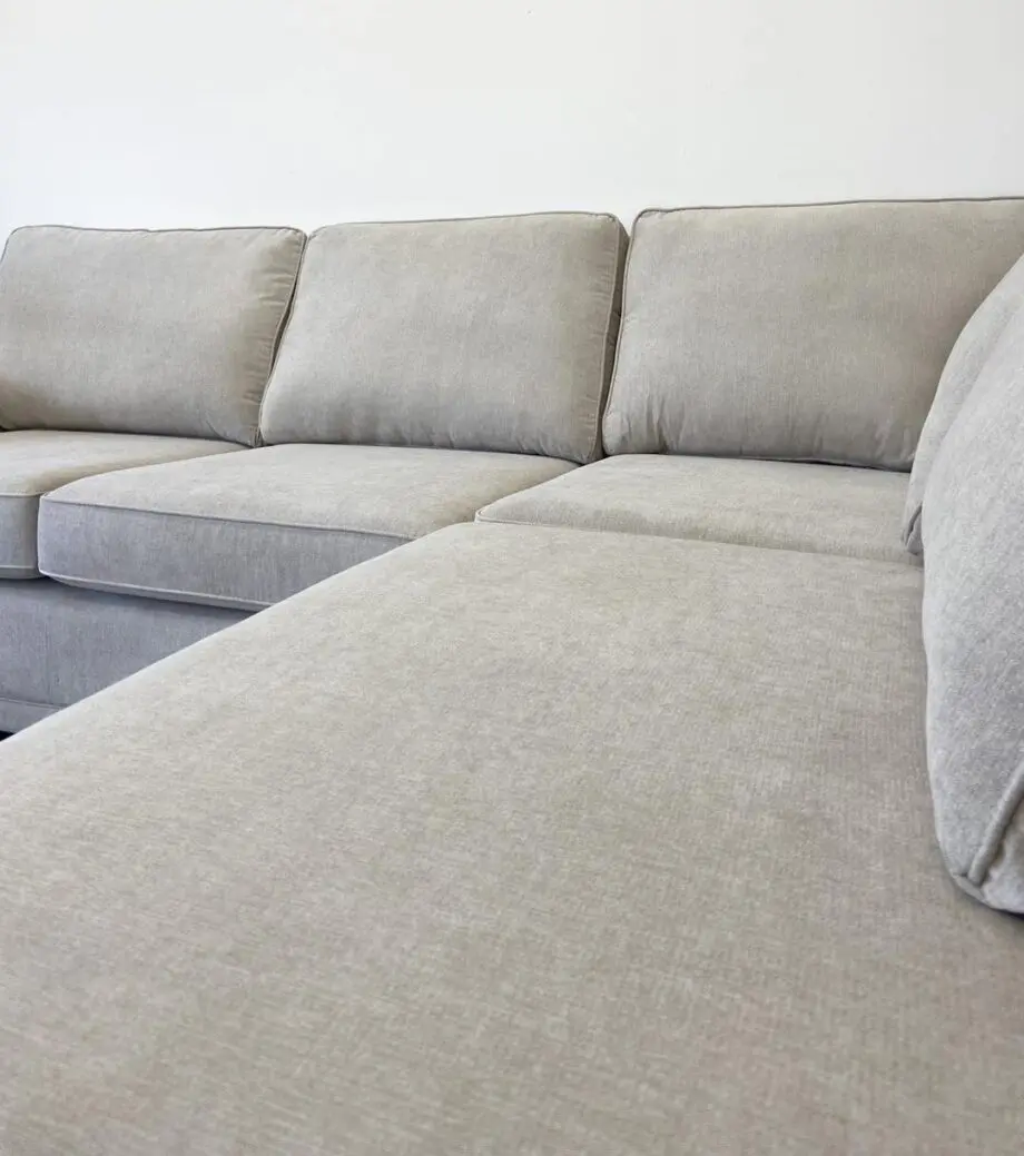 DFS Orka Corner Sofa in Cream Beige Material Right Hand (Left Hand Facing)