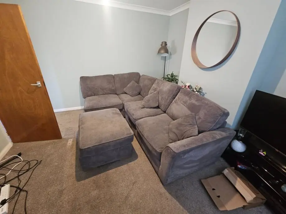 Oak Furnitureland Nebraska Corner Sofa High Back Sofa Right Hand Areo Charcoal