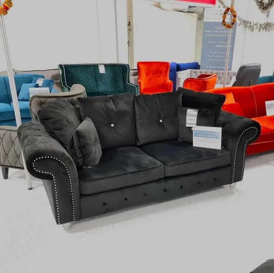 Brand New Ashwin 2 seater sofa in Black color for sale