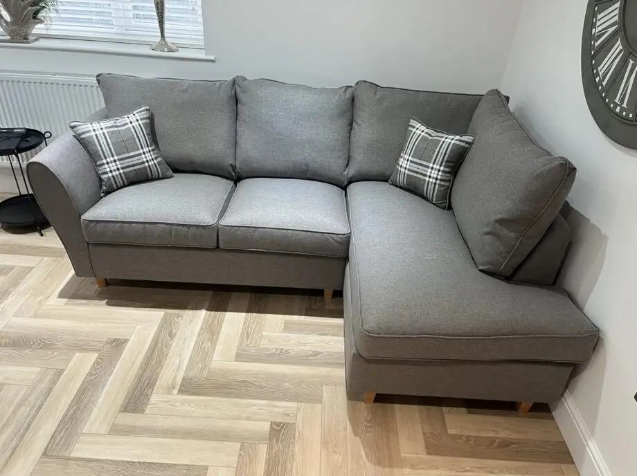 SCS Hugo Fabric Right Hand Facing Chaise Standard Back Sofa