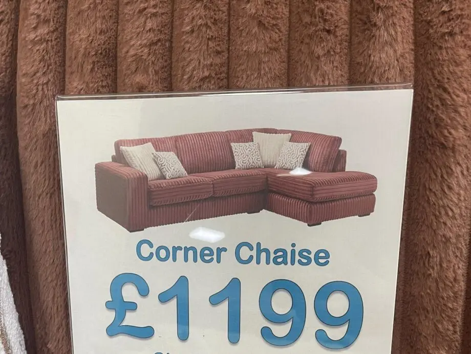 Teddy Layton Foxy Fabric Corner Sofa For Sale