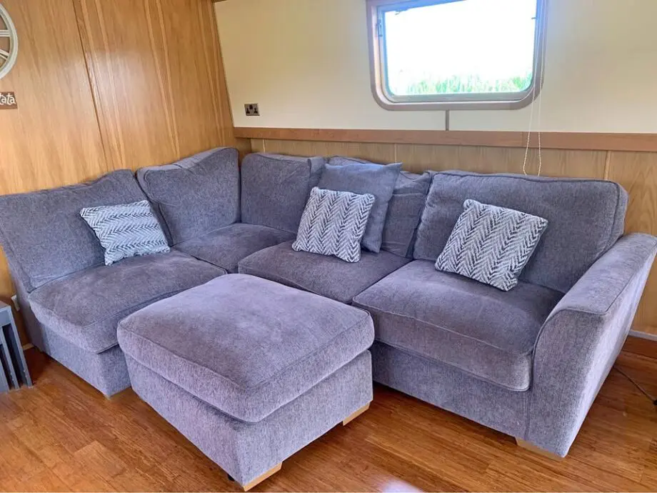 4 seater L shape sofa with footstool