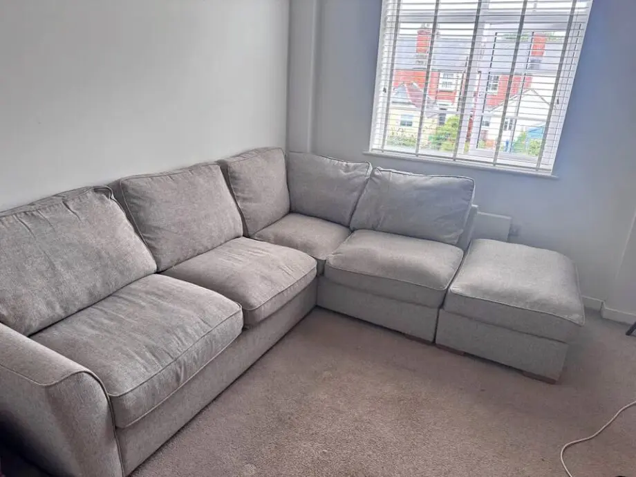 4 seater L shape sofa with footstool