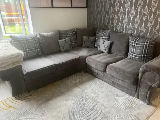 verona grey corner sofa 5 seater