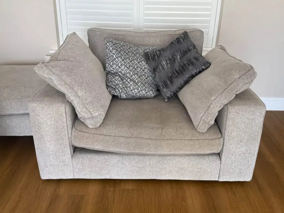 3 seater high back sofa with love chair and footstool
