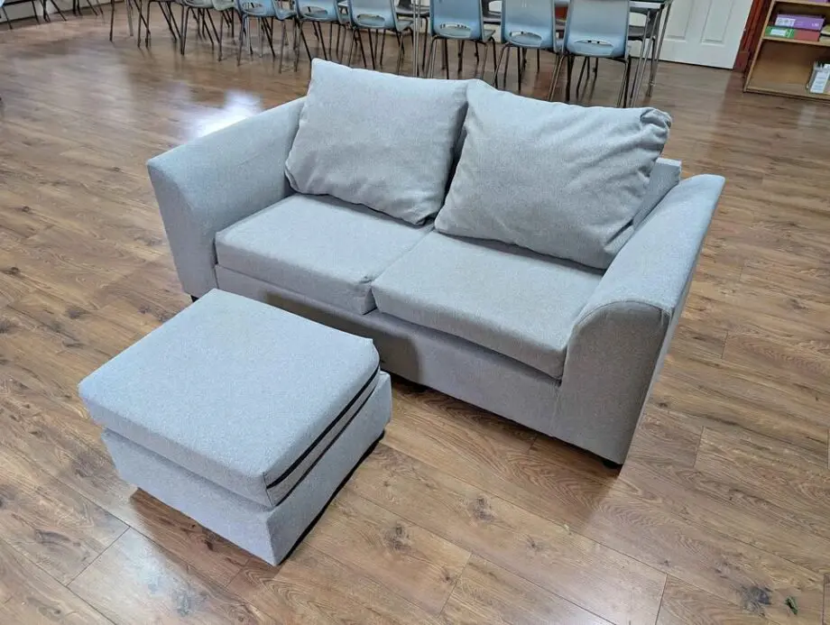 3 seater sofa with footstool