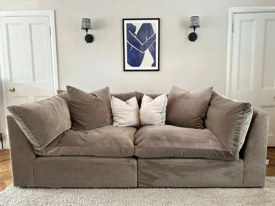 Loaf Modular Sofa - Clever Velvet – Feather Filled – Includes matching footstool