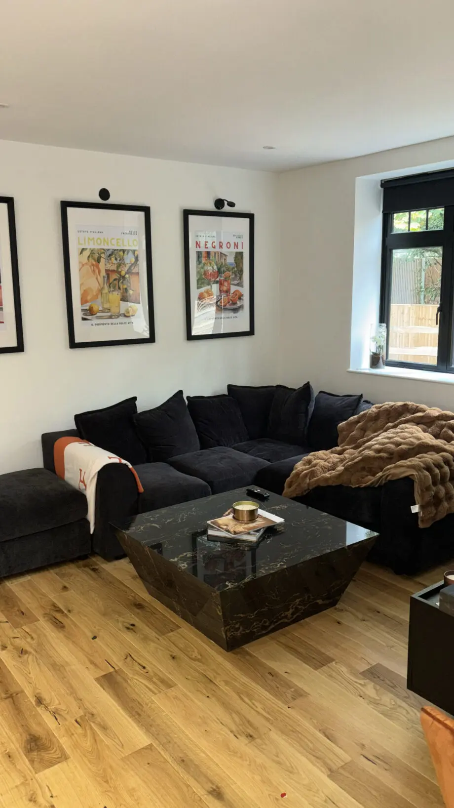 Black Clapham Sofa club sofa