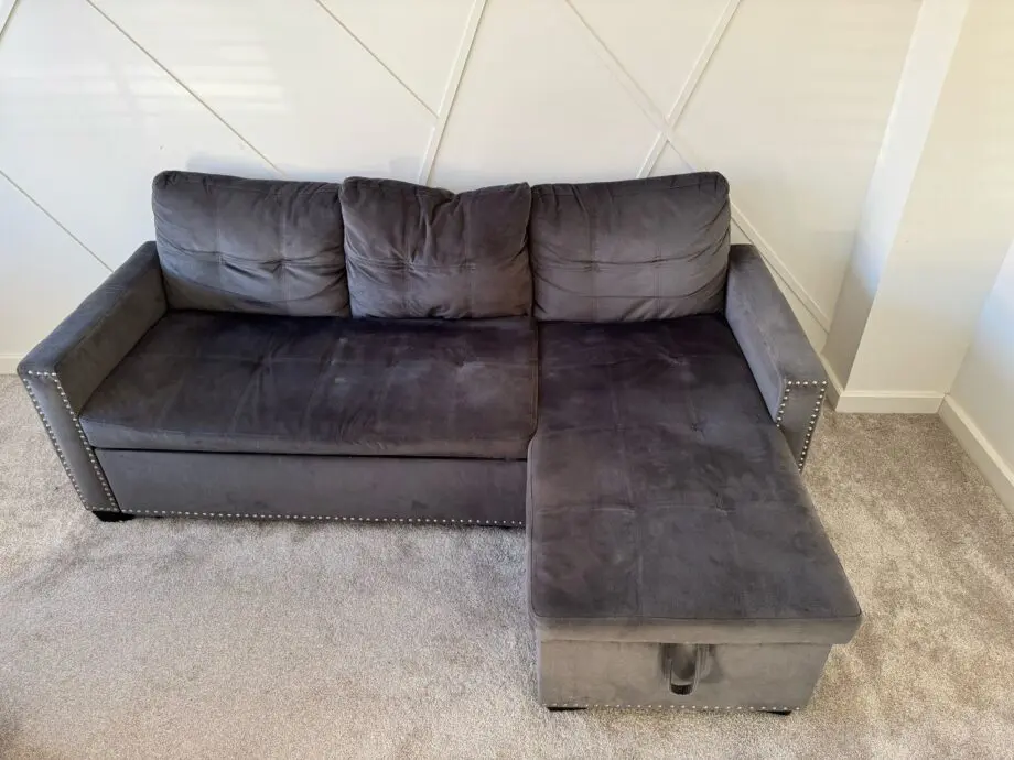 Grey sofa bed