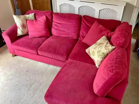 Corner Sofa - New Red