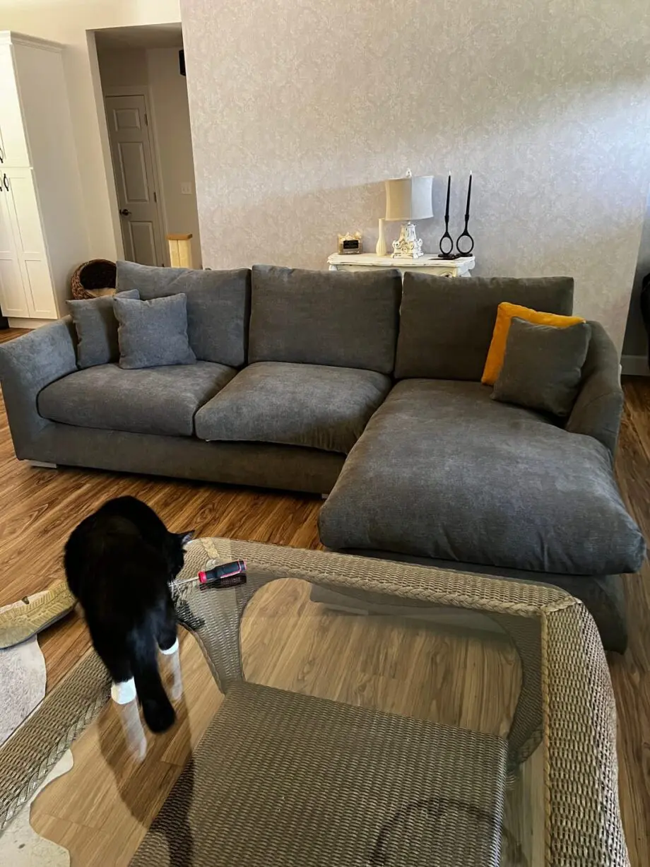John Lewis Sectional Corner Sofa - Free Delivery" Black Grey & Cream Colour Available