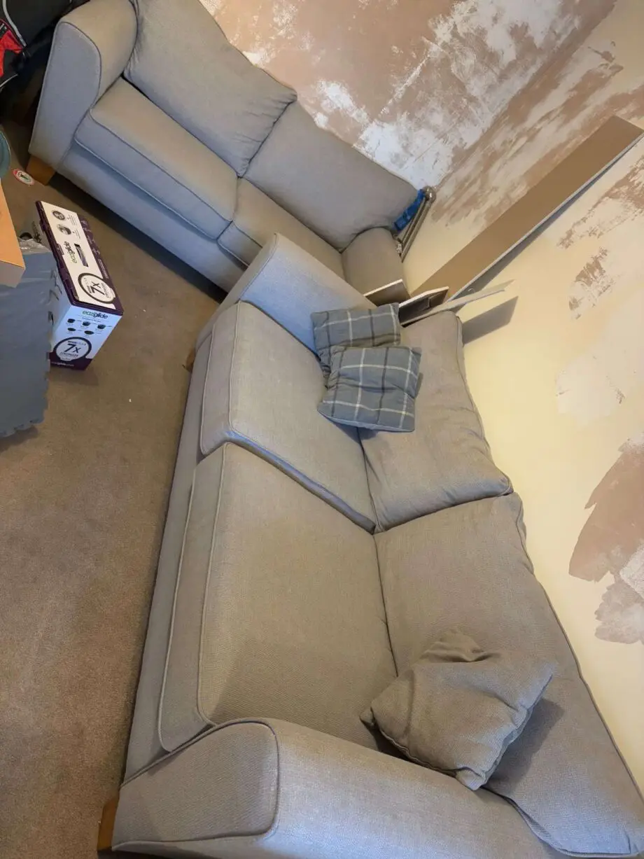 Scs grey Theo 2 and 3 seater sofas