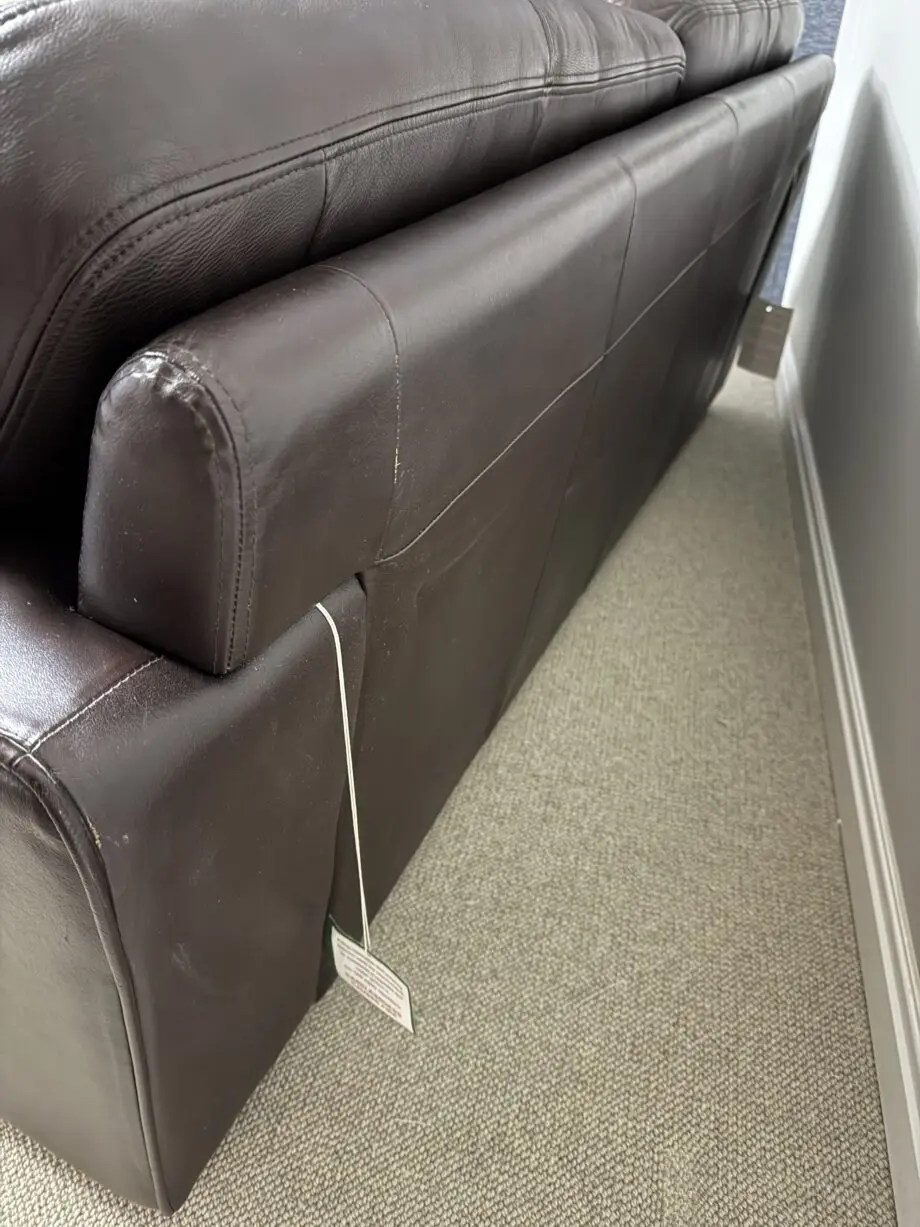 Brown leather sofas