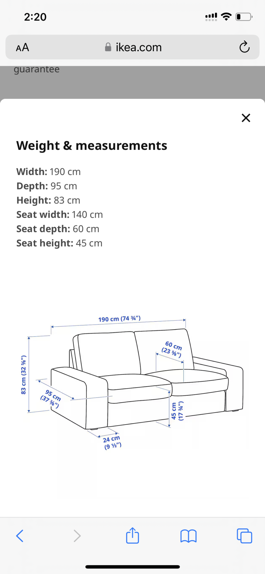 IKEA Grey Sofa