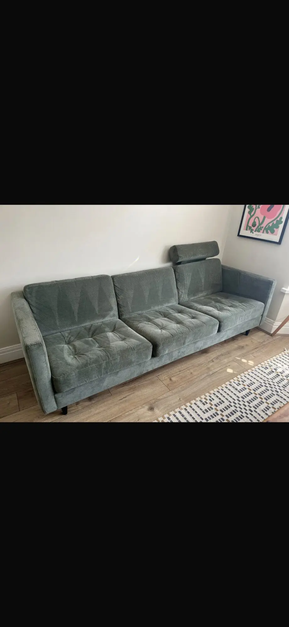 BoConcept Osaka (low legged) Green 3 person sofa