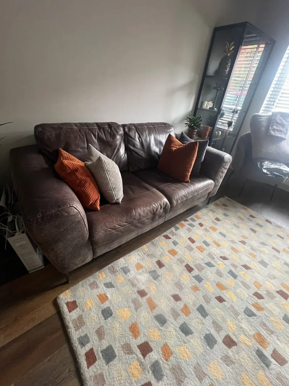 Barker and Stonehouse Brown Troy Leather 2 Seater Sofa