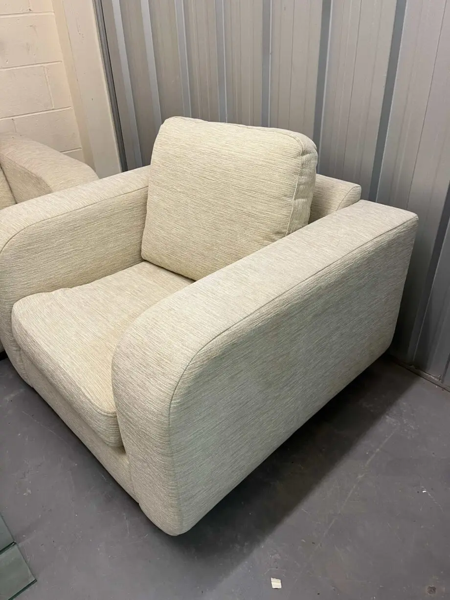 Beige armchairs