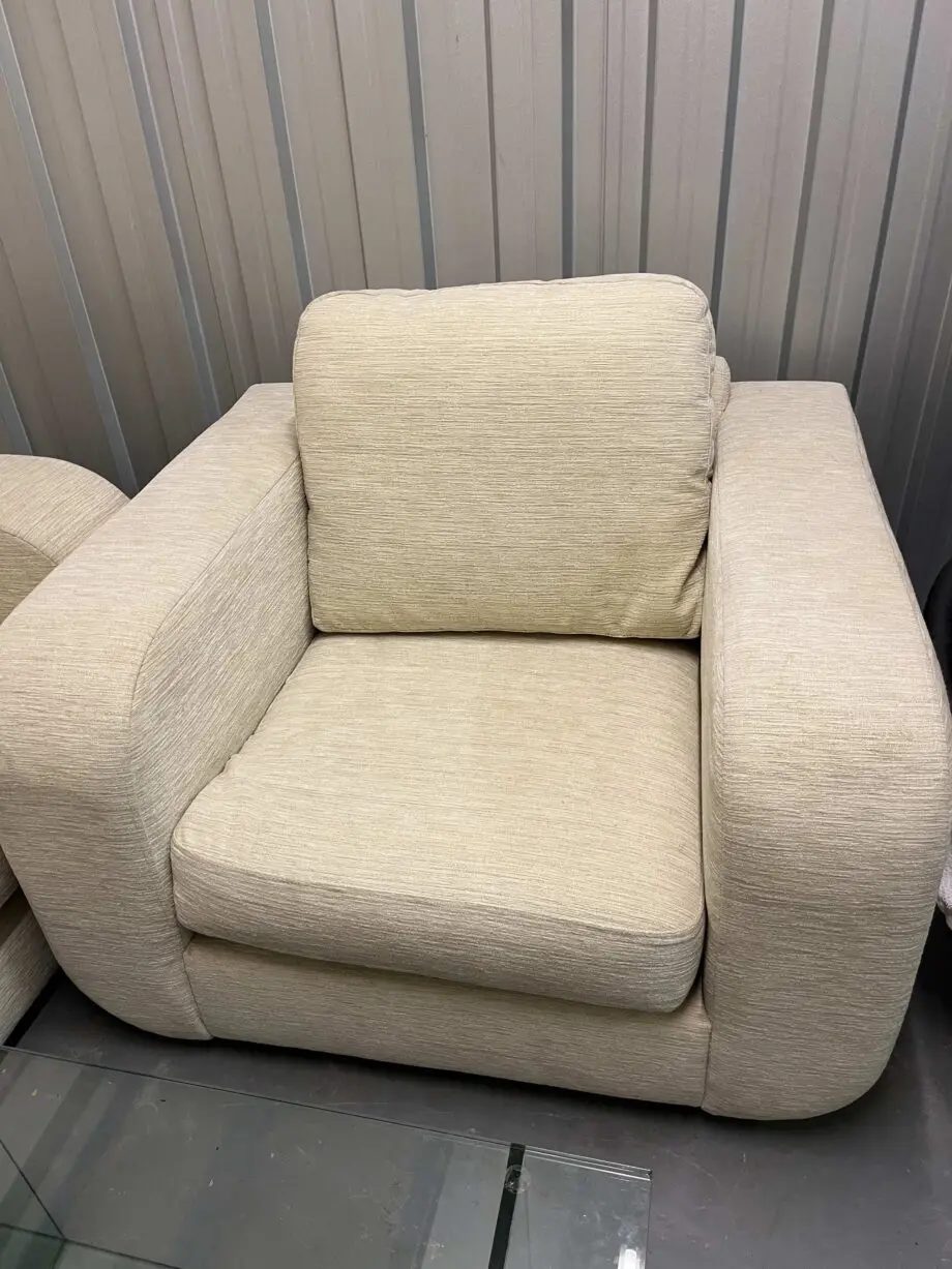 Beige armchairs