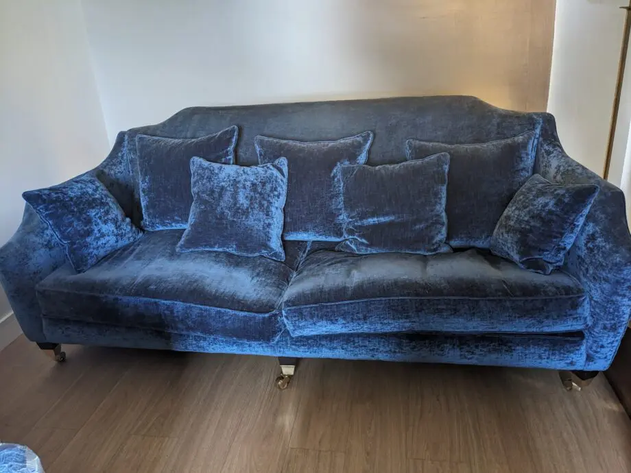 Blue Velvet Settee