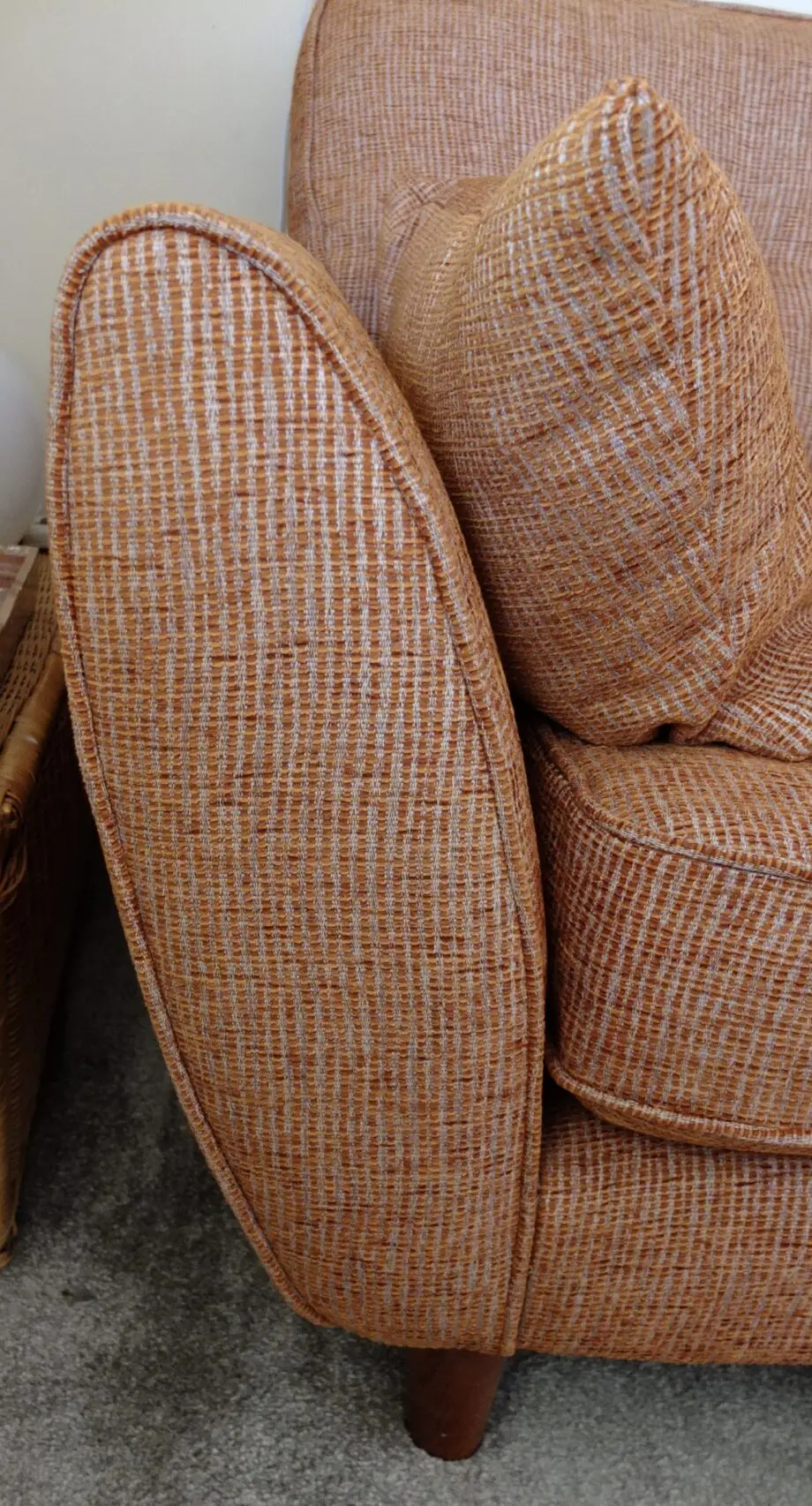 3 Seater Terracotta Zinc style sofa