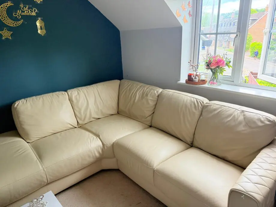 DFS Cohen corner leather sofa