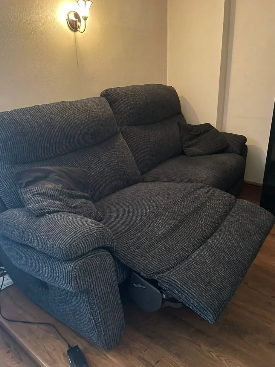 Lazy Boy 3-Seater Electric Recliner Sofa - Dark Grey