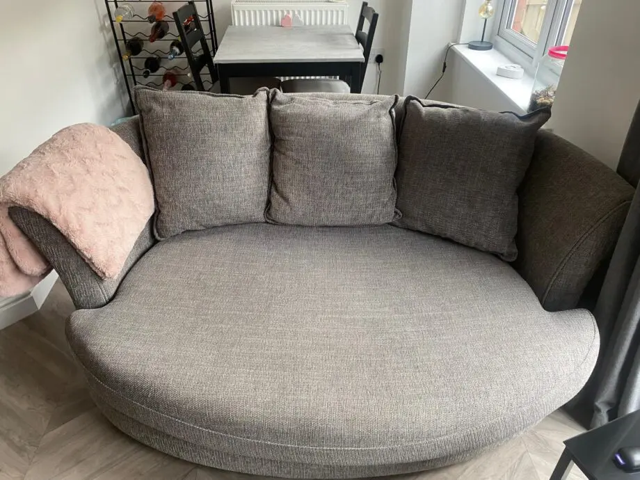 DFS Lorella cuddler sofa silver