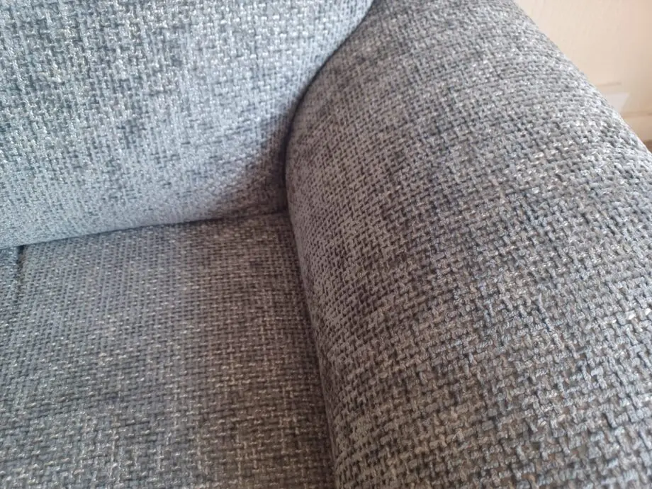 Sofology Gracie 3 Seater Sofa Hopsack Chenille Charcoal and Gracie Chair Hopsack Chenille Charcoal