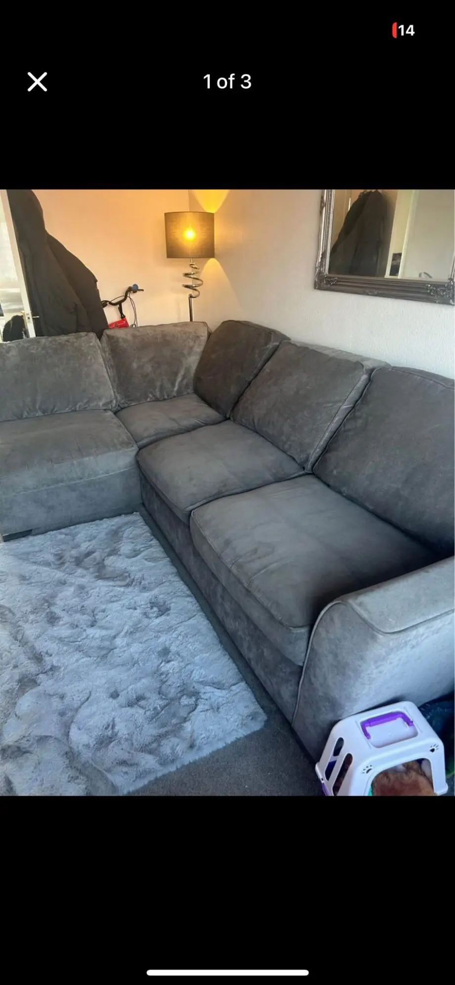 Cousins Grey Corner Sofa