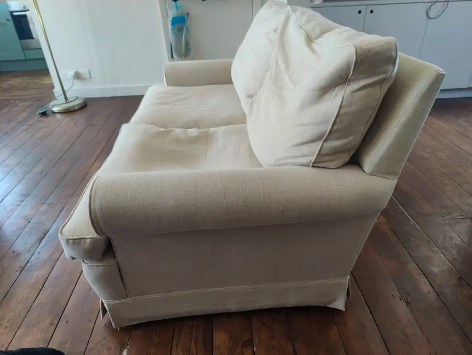 Comfy Two-Seater Sofa – Neutral Beige (Bespoke)