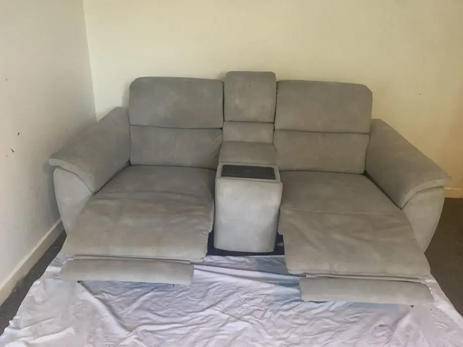 DFS Cinesound power recliner with wireless charging console and usb ports