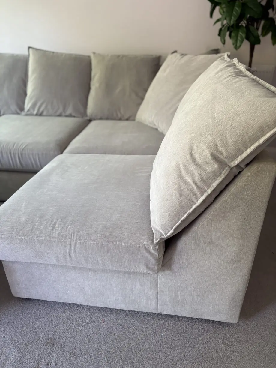 Very Home Sophia Fabric Right Hand Corner Chaise Sofa And Footstool