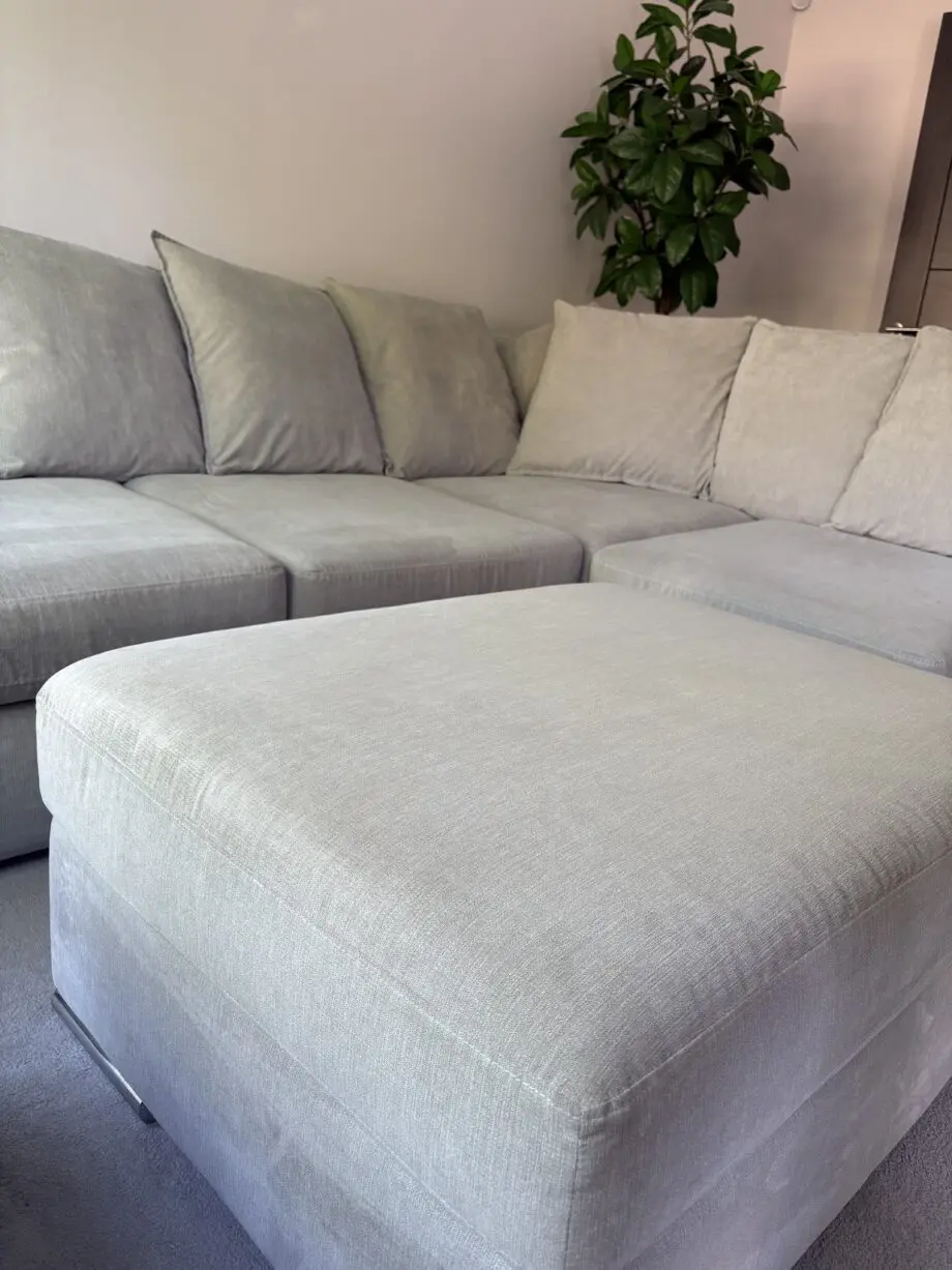 Very Home Sophia Fabric Right Hand Corner Chaise Sofa And Footstool