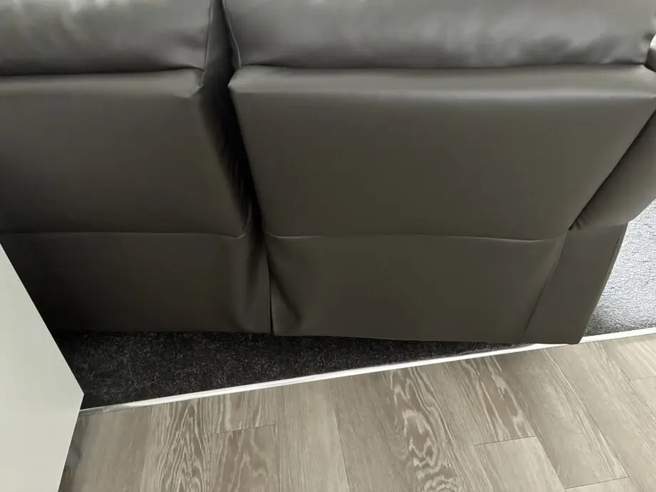 SCS AXEL 3 SEATER MANUAL RECLINER SOFA AND 2 SEATER MANUAL RECLINER SOFA DARK GREY/SELF STITCH LEATHER