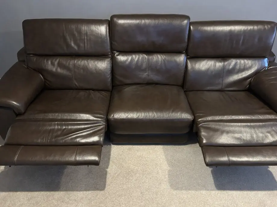 Sofology Laurence Dark Brown 3 Seater Leather Sofa