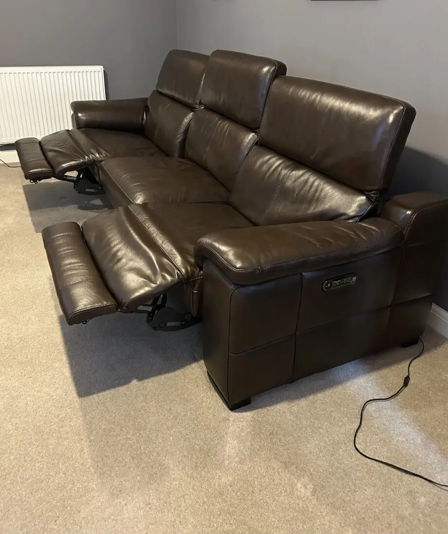 Sofology Laurence Dark Brown 3 Seater Leather Sofa