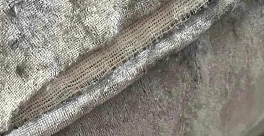 SCS luna grey crushed velvet velour sofa