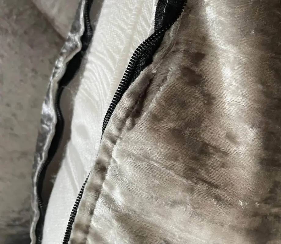 SCS luna grey crushed velvet velour sofa