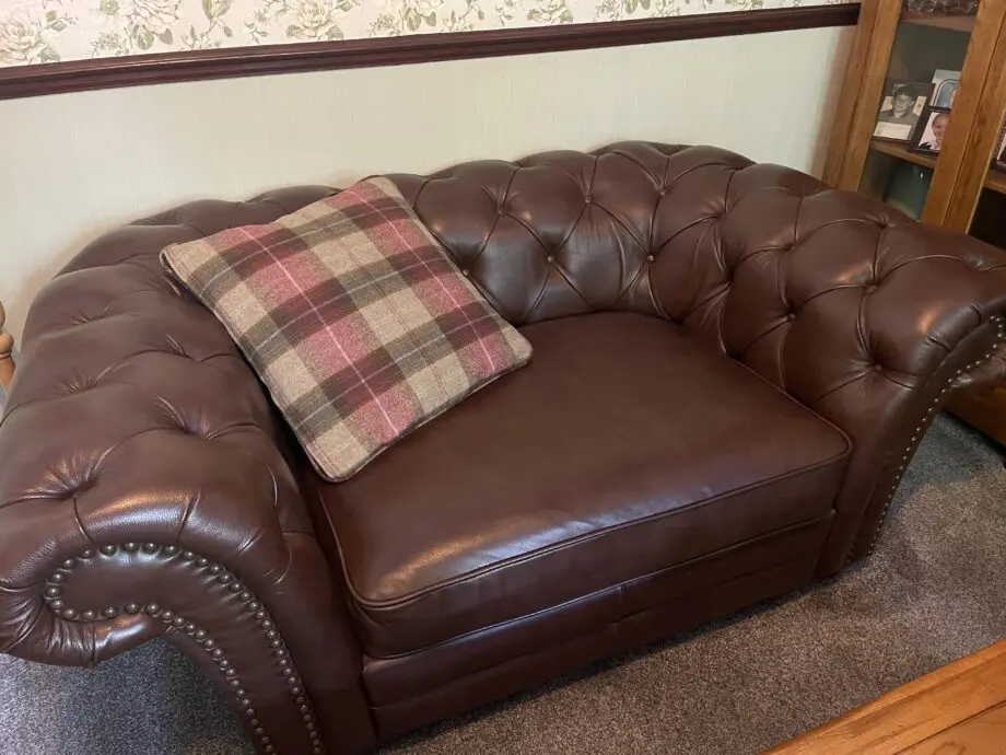 Chesterfield style two setter sofa x2