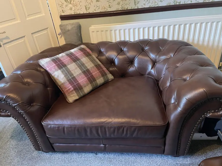 Chesterfield style two setter sofa x2