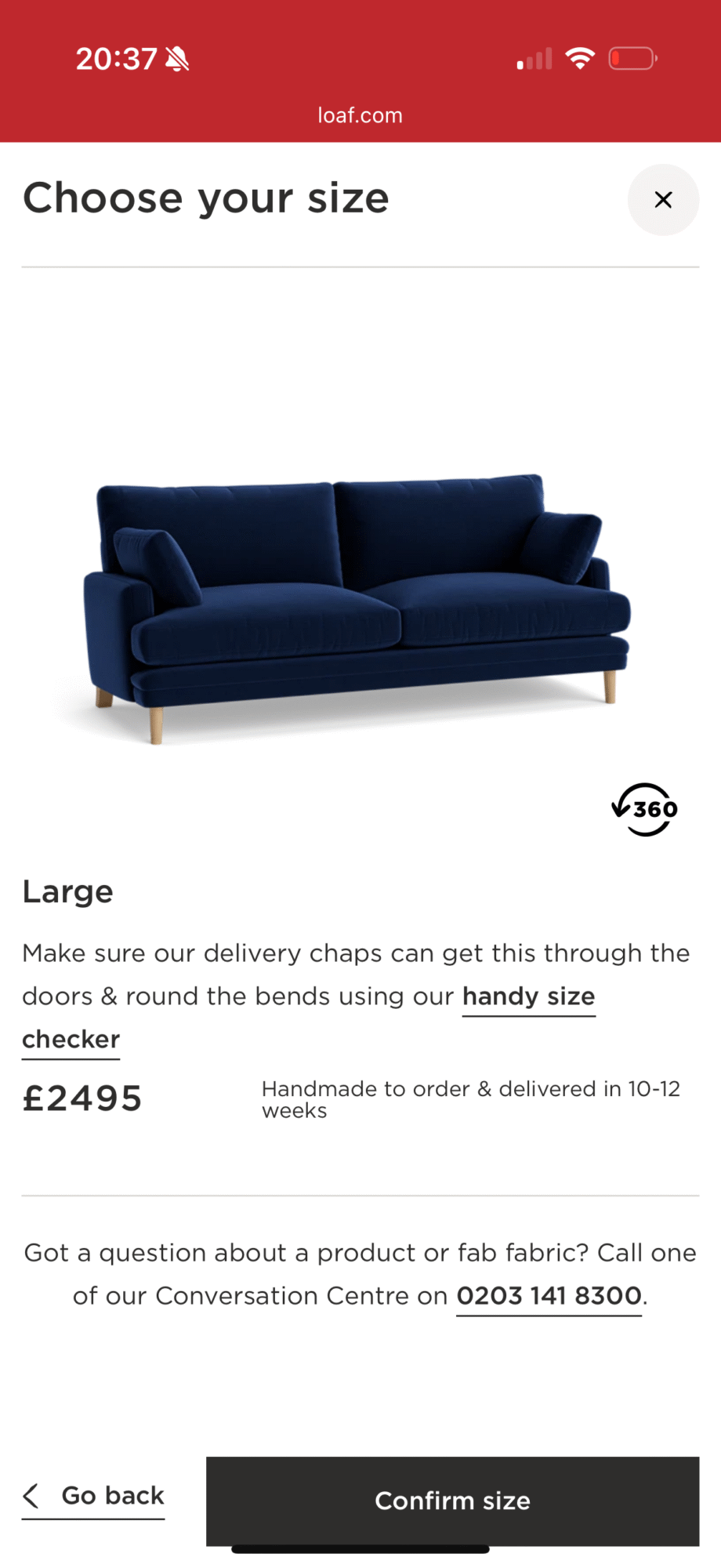 Clever velvet blue dusk large sofa oak legs