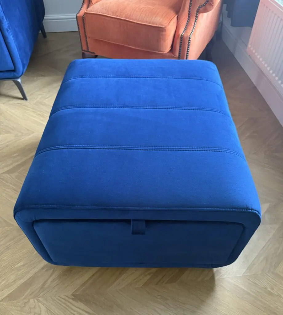Furniture Village Opulence Royal Blue Elphaba Storage Footstool
