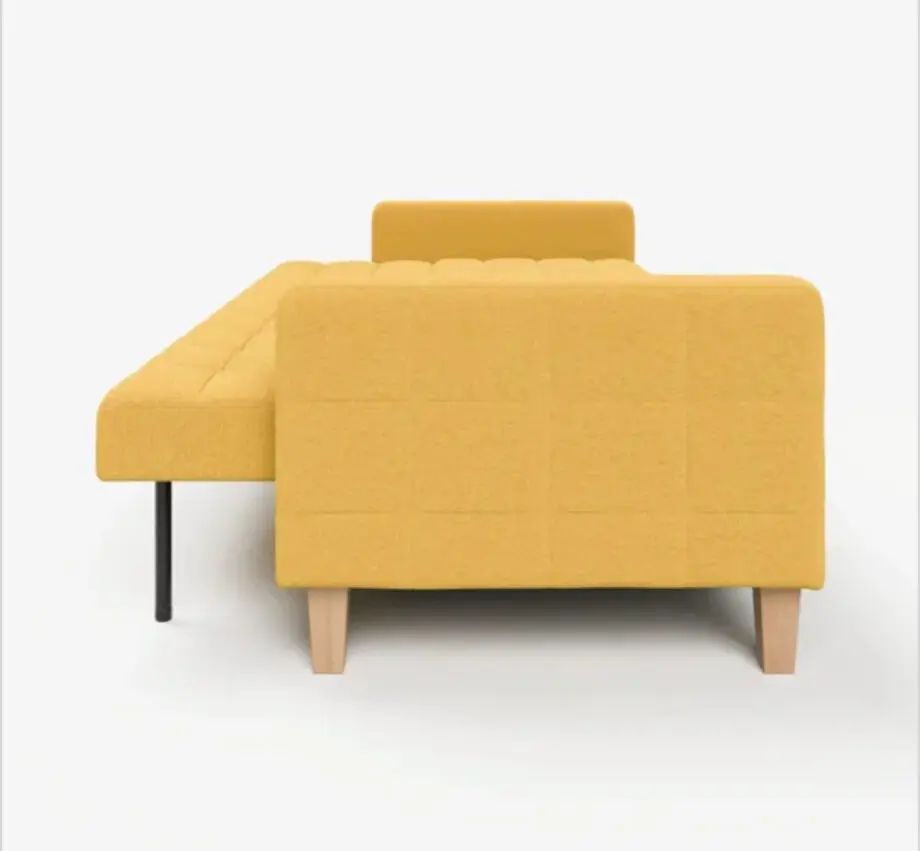 Yellow sofa bed, 3 seats