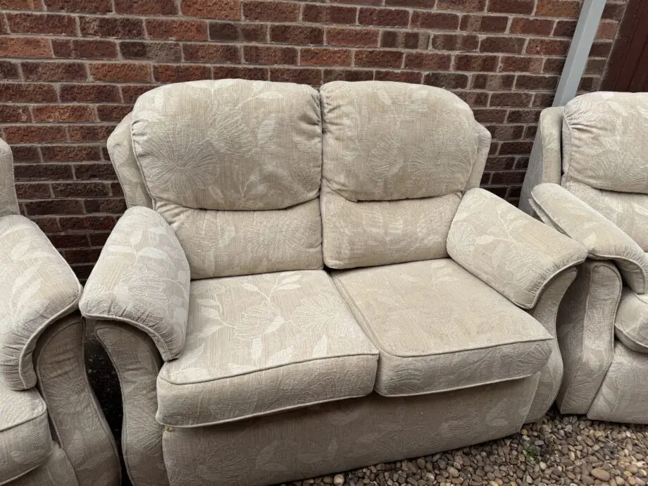 G plan Florence 2 seater sofa and 2 chairs beige