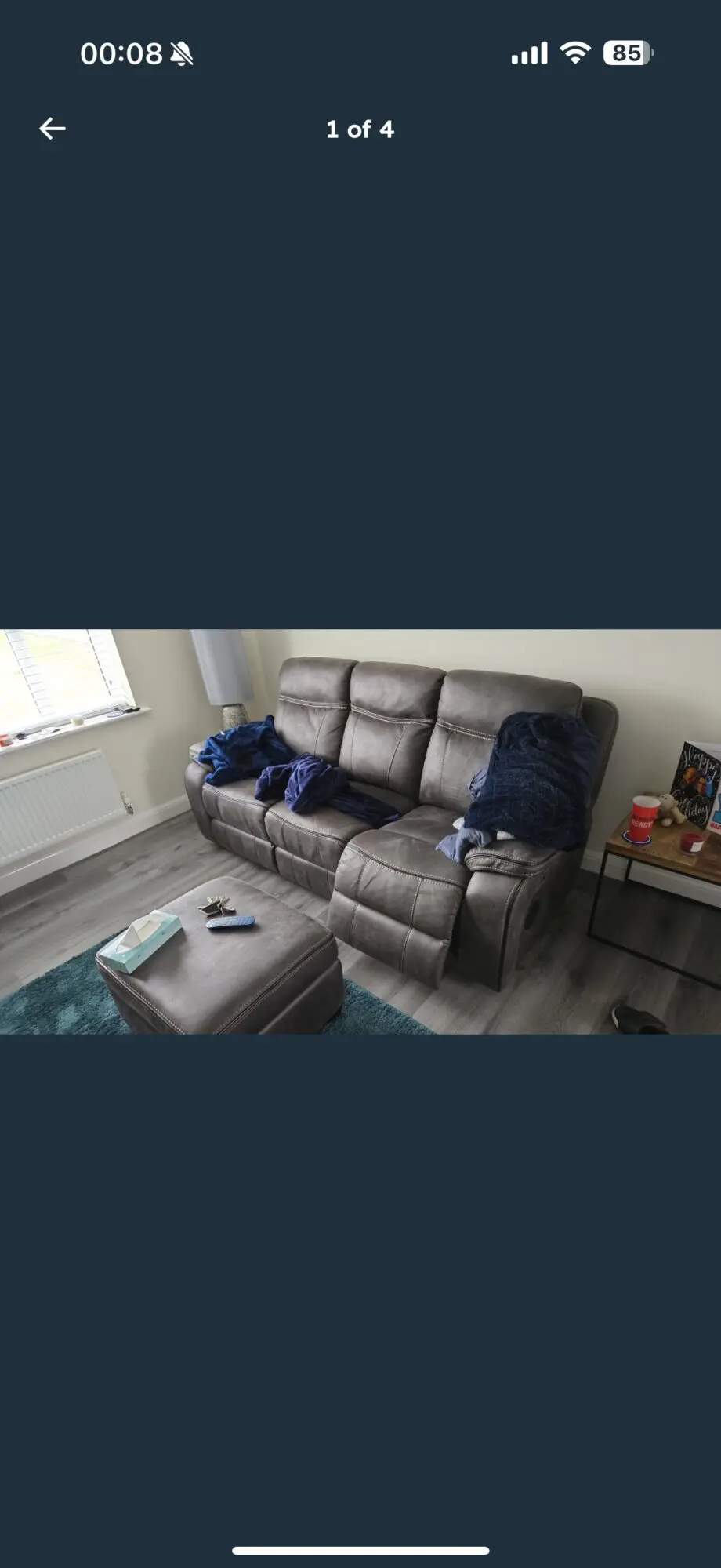 Brand new 3 seater sofa with foot stool