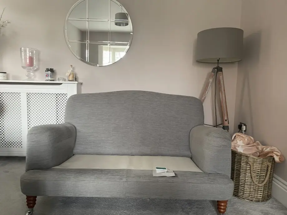 Next Laura Ashley grey small sofa