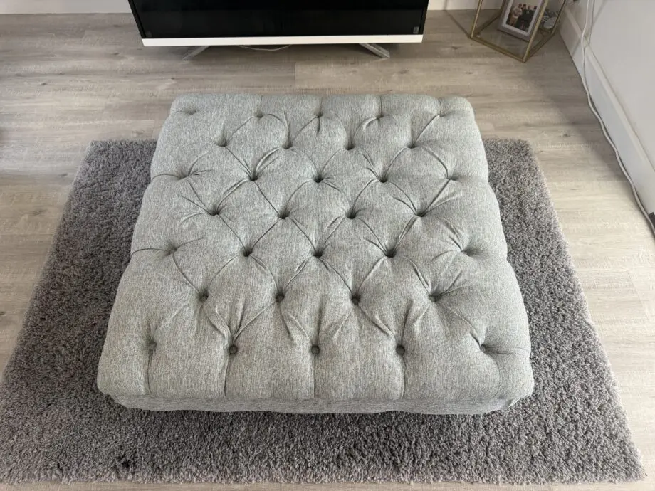DFS Woodstock 4 Seater sofa with matching footstool