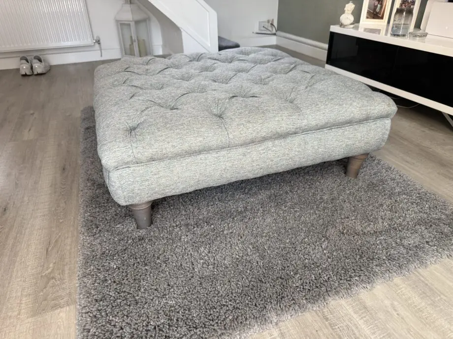 DFS Woodstock 4 Seater sofa with matching footstool